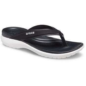 Crocs Capri V Sporty Cierne - Damske Žabky